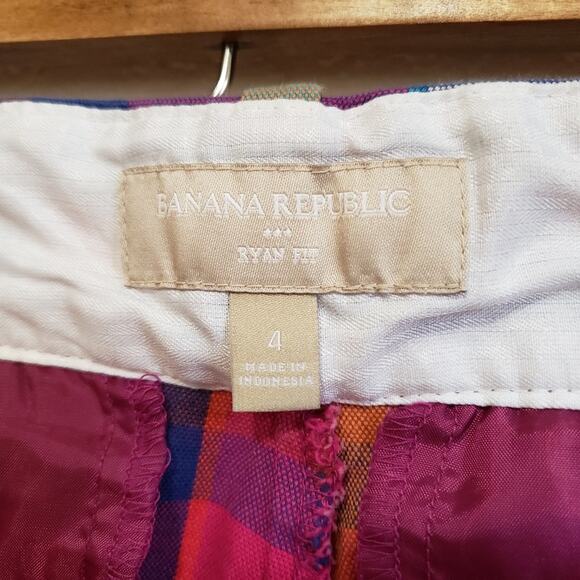 Banana Republic Factory Pink Plaid Shorts Size  4 - Picture 6 of 7
